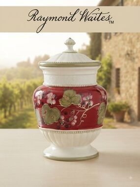 Raymond Waites by Certified International Grape Vine Lidded Canister Cookie Jar